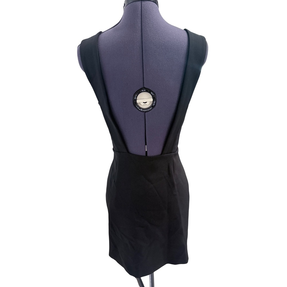 The Kooples Dress Romantic Crepe Black Pleated Ruffle Mini V-Back FR 4/ US 10 - Picture 6 of 13